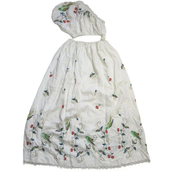 NWT FARM Rio Pitanga Maxi in Off-white Embroidered One Shoulder Cut-out Dress M - Picture 5 of 7